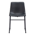 Zuo - Smart Chaise de salle à manger - Noir - Ensemble de 2-Confort moelleux et matériaux durables