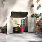 Outsunny - Coffre de rangement d'extérieur Outsunny 185 gallons-Seulement 12 panneaux pour une installation facile par une seule personne
