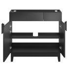 Modway - Miles 36" Armoire de toilette de salle de bain (lavabo non inclus) - Noir-8