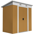 Outsunny - abri de rangement extérieur 6 pi x 4 pi - jaune-Espace de rangement ample  
