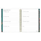 Blueline - Agenda Hebdomadaire/Mensuel - 11 po H x 8 1/2 po l - Motif Floral - Bilingue-Présentation hebdomadaire lignée