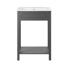 Modway - Altura 24" Vanette de salle de bain - Gris blanc-Assemblée requise