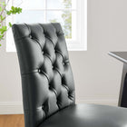 Modway - Duchess Vinyle Chaise à manger Ensemble de 2 - Gris-Rembourrage en vinyle de qualité
