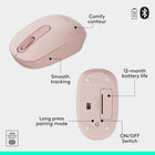 Logitech - Ensemble souris et clavier sans fil Bluetooth MK250 - Rose-Autonomie sans faille: bénéficiez de 12 mois d’utilisation quotidienne avant de changer les piles 