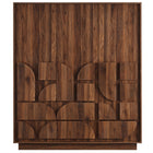 Modway - Bulwark 3 portes Garde-robe, Noyer-8