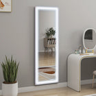 HOMCOM - Miroir pleine longueur avec éclairage réglable led - 21 po l x 64 po h - rose-Fonction mémoire enregistrant votre dernier réglage d’éclairage pour plus de commodité 