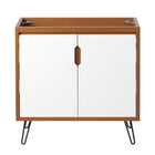 Modway - Energize 36" Armoire de toilette de salle de bain (lavabo non inclus) - Blanc cerise-Tablette de rangement avec découpe de plomberie