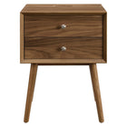 Modway - Ember Bois Table de chevet avec ports USB, Noyer et noyer-Assemblée requise