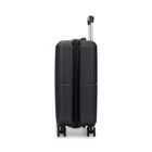 Swiss Mobility - Valise de cabine à coque rigide 21.50 po de la collection LYS - Noir-Double roulettes pivotantes à 360 degrés pour un contrôle précis et un roulement fluide et silencieux (8 roues)