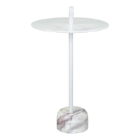 Zuo - Will Table d’appoint - Blanc-Structure en acier thermolaqué durable et contemporaine