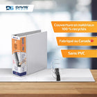 Reliure de présentation robustes QuickFit PRO de 4 po à verrouillage sans interstice Pin-Lock de Davis Group, 31 po, blanc-Sans PVC