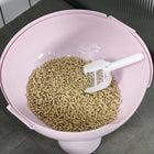 PawHut - Grande litière pour chat, boîte fermée avec couvercle - rose-Couleur : rose, blanc 