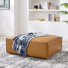 Modway - Restore Cuir végane Ottoman - Tan-Rembourrage végétalien en cuir durable