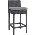 Modway - Summon Terrasse extérieure Tabouret de bar Sunbrella  - Gris gris-Tissu Sunbrella durable