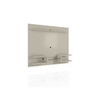 Manhattan Comfort - Centre de divertissement flottant moderne Plaza 64,25 po - Blanc cassé-Comprend des supports pour fixer la télévision sur le panneau