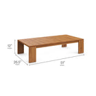 Modway - Tahoe Terrasse extérieure Bois d’acacia Table basse - Naturel-Bois d’acacia certifié FSC