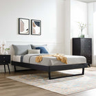 Modway - Billie Bois Cadre complet de plate-forme, Noir-Options de tête de lit interchangeables