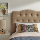 Modway - Annabel Mélange de lin premium Tête de lit jumelée, Amande-5 positions de montage ajustables