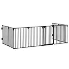 PawHut - Parc pour chien à monter soi-même, réglable, 8 panneaux, 76 cm de hauteur-Comprend 8 panneaux, peut être utilisé comme parc pour animaux, barrière de sécurité, barrière pour sapin de Noël et poêle, séparateur de pièce, etc. 