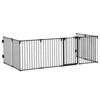 PawHut - Parc pour chien à monter soi-même, réglable, 8 panneaux, 76 cm de hauteur-Comprend 8 panneaux, peut être utilisé comme parc pour animaux, barrière de sécurité, barrière pour sapin de Noël et poêle, séparateur de pièce, etc. 