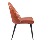 Zuo - Silloth Chaise de salle à manger sans accoudoirs - Brun - Ensemble de 2-Dimensions: 23,6 po L x 18,9 po L x 33,9 po H