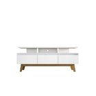 Manhattan Comfort - Meuble TV Yonkers 70,86 po style Mid-Century Modern - Blanc-Meubles TV de style Mid-Century Modern pour salon et chambre
