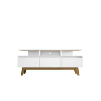 Manhattan Comfort - Meuble TV Yonkers 70,86 po style Mid-Century Modern - Blanc-Meubles TV de style Mid-Century Modern pour salon et chambre