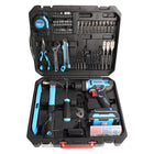 Fixtec - Kit de perceuse sans fil 20V avec batterie, chargeur et 221 accessoires-Lumière LED