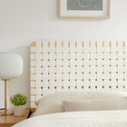 Modway - Sparta Tissage Cuir végane Tête de lit Queen, Beige naturel-Tressage de panier en cuir végane