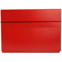 JAM Paper - Étui de transport pour dossiers minces avec fermeture à bande élastique - 9 1/4 x 1/2 x 12 1/2 - Rouge-Mallette de transport portefeuille rouge
