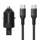 Scosche -  mini chargeur USB-C Power Delivery pour l’auto - Noir-Sécuritaire et durable: Équipée de caractéristiques de sécurité évoluées, la fiche de notre chargeur USB-C pour l’auto assure une recharge plus fraîche et plus efficace
