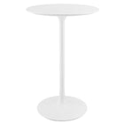 Modway - Lippa Rond de 28 po Bois Bar Table, Blanc-Table de bar moderne