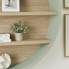 Modway - Romy 47 po Manche Étagère murale - Sauge/naturel-Étagères à grains de bois