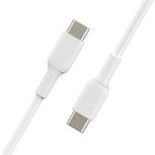 Belkin - Câble USB-C vers USB-C - 1 m - Blanc -CHARGEZ, SYNCHRONISEZ ET CONNECTEZ : Chargez vos appareils USB-C, synchronisez votre musique ou vos photos sur un ordinateur portable et transférez des données depuis n’importe quel port USB-A grâce à ces câbles USB-C fiables que vous pouvez utiliser à la maison, au travail ou en déplacement.