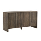 Manhattan Comfort - Buffet contemporain Novara 60" à 4 portes - Noyer Jacobean-Les portes sans poignées créent un aspect élégant et épuré