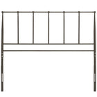 Modway - Kiana Métal Acier inoxydable Tête de lit Queen, Brown-Hauteur ajustable