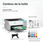 Epson - Imprimante multifonction couleur sans fil EcoTank ET-3930 à réservoirs d’encre géants – Blanc-Dimensions: 37,59 cm l x 34,8 cm L x 18,8 cm H