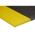 Edgewood - Airsoft Sûreté Craquelé Tapis Anti-Fatigue Léger - 2 pi l x 3 pi L x 3/8 po P - Noir/Jaune-Parfait pour les postes de travail, les caissiers, les bureaux
