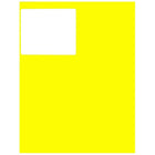 JAM Paper Étiquettes postales de couleur néon fluorescent, 3 1/3 x 4 po, jaune néon, 360/paquet-360 par paquet