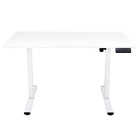 Ezywork - Bureau debout électrique à pièce entière - Cadre blanc / Dessus blanc-Plage de réglage en hauteur : 28,75" - 47,6" (73cm - 121cm)
