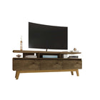 Manhattan Comfort - Meuble TV Yonkers 70,86 po style Mid-Century Modern - Brun Rustique-Assemblage à domicile requis Tout le matériel inclus