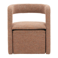 Zuo - Atria Fauteuil d’appoint avec ottoman - Brun fauve-Tissu style mouton bouclé