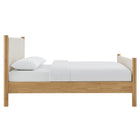 Modway - Maven Taille reine Tissu tapis Lit de plateforme, Chêne d’ivoire-Bois séché au four