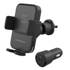 Scosche -  chargeur pour l’auto MAGICGRIPMC pour le tableau de bord/l’évent/la vitre - noir-Compatible avec les appareils iPhone et Android
