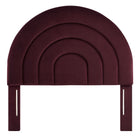 Modway - Solana Arqué Performance Velvet Tête de lit jumelée, Mûrier-Assemblée requise