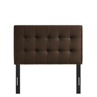 Modway - Lily Cuir végane Tête de lit taille jumelle, Marron chocolat-Assemblée requise