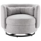 Modway - Relish Tissu rembourré Chaise pivotante - Noir Gris clair-Système de soutien à ressorts