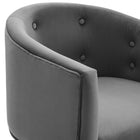 Modway - Savour Touffe Performance Velvet Chaises d’accent Ensemble de 2 - Gris-9