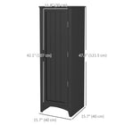 HOMCOM - Armoire de cuisine 4 niveaux 48 po avec étagères réglables - noir-Le style moderne avec porte encastrée s’harmonise avec toute décoration de cuisine 
