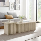 Modway - Render Nidification Tables basses Ensemble de 2 - Travertin-Stratifié inspiré de la nature